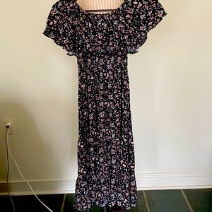 Hudson gray black flower dress